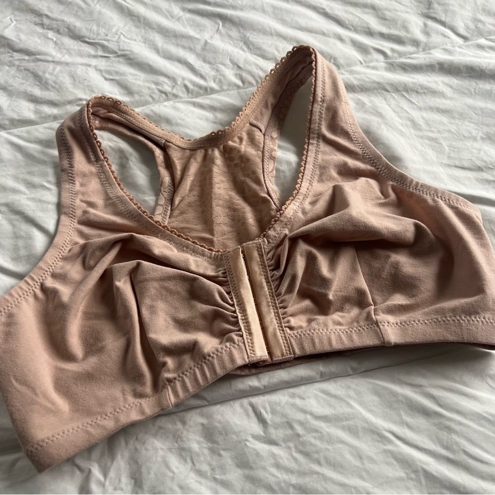 Glamorise nude bra 38b 38c 38d front closure lace